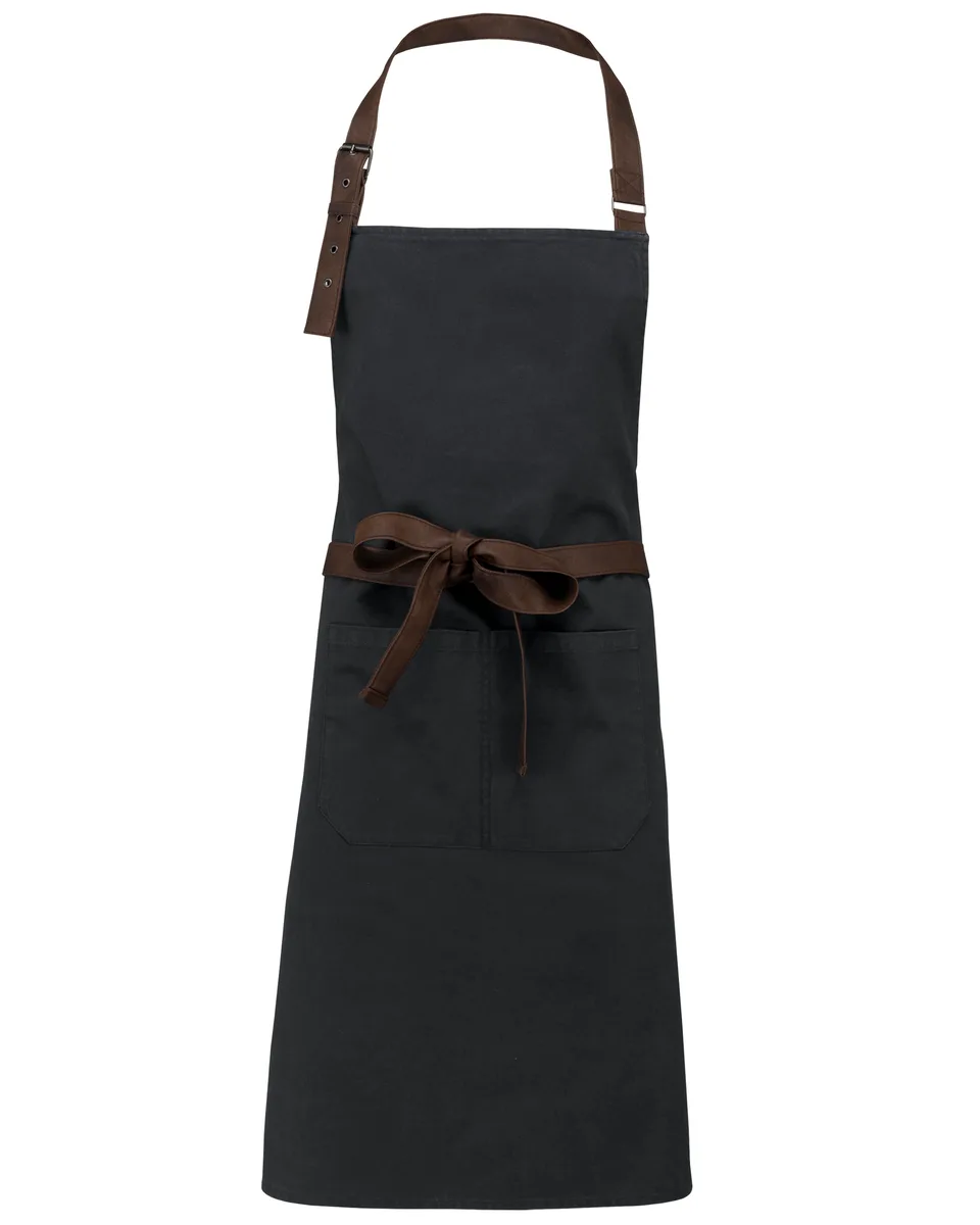 Kariban Vintage schort in kleur Vintage Charcoal