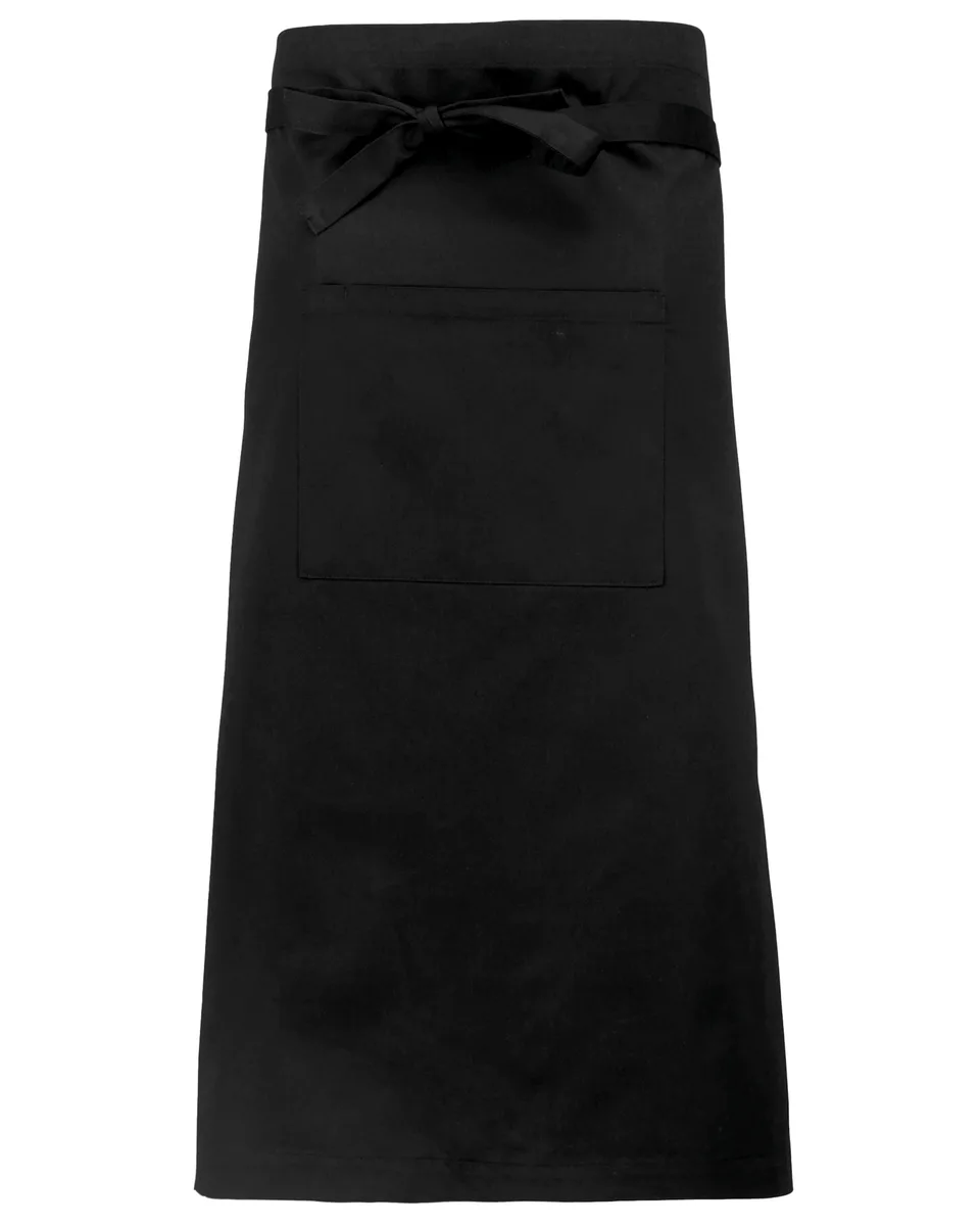 Kariban Extra lang schort in kleur Black