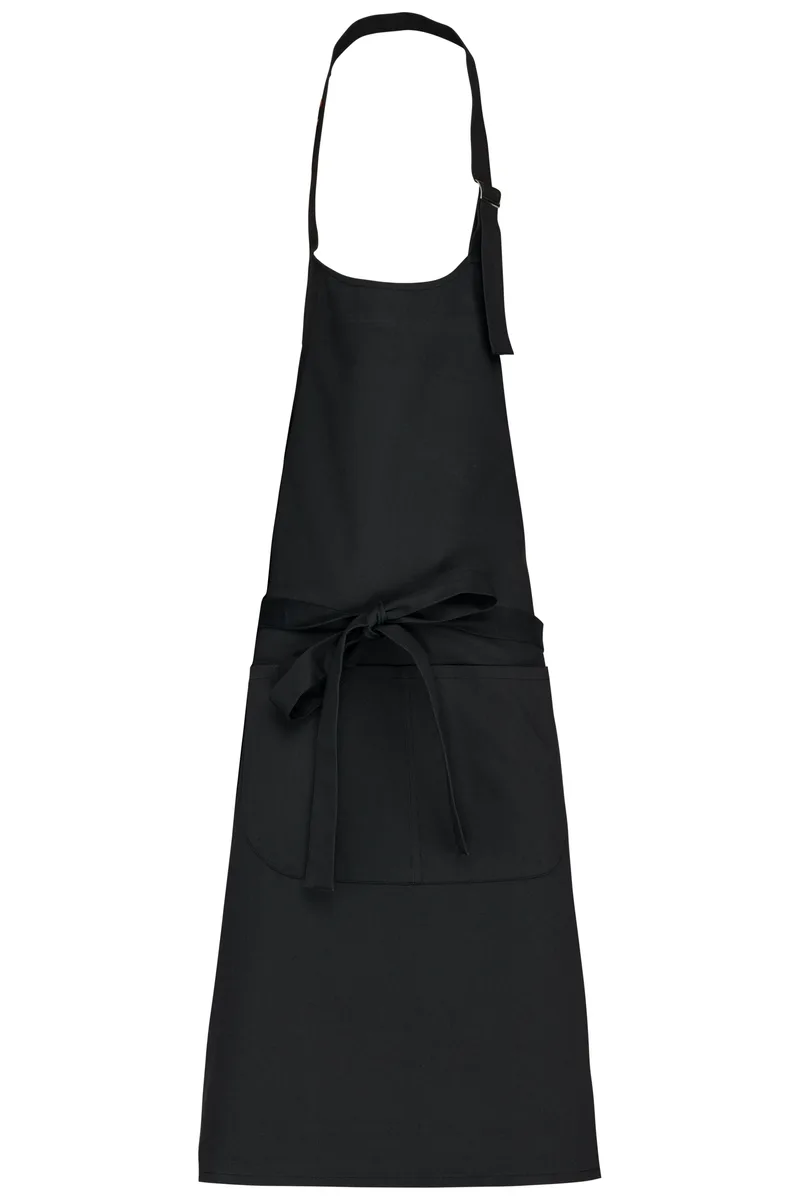 Kariban Schort wasbaar op hoge temperatuur in kleur Black